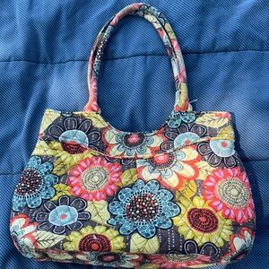 Vera Bradley Yellow and Red Quilted Shoulder Bag